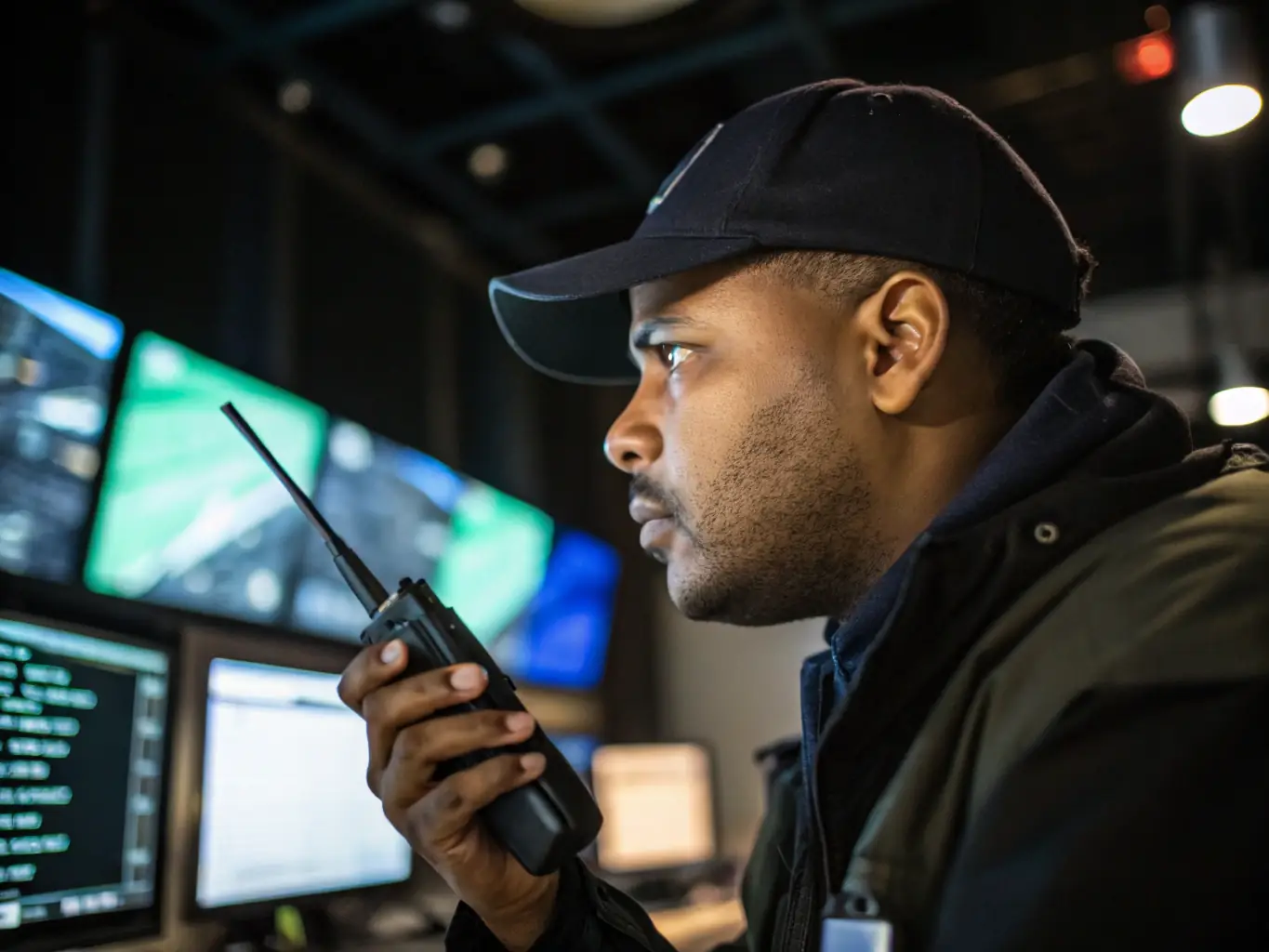 A technician configuring a security system interface on a tablet, demonstrating Mainline Technologies LLC's commitment to advanced technology and user-friendly solutions.
